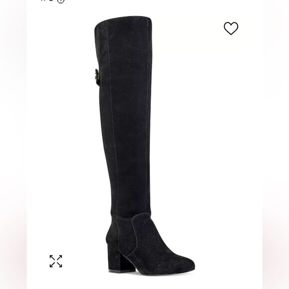 Nine West Queddy Leather Over The Knee Boots 7.5 - Picture 1 of 12